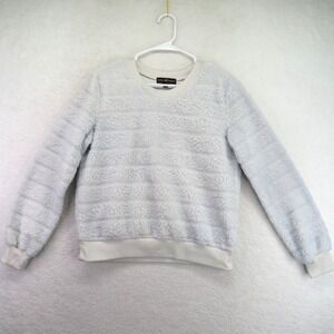 Almost Famous Sweater Womens Medium Fuzzy Sherpa Pullover Cozy Soft Top‎
